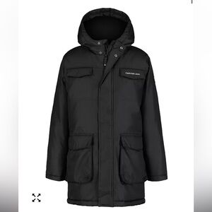 CALVIN KLEIN JEANS BIG BOYS SNORKEL JACKET BLACK - XL
